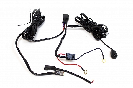 Wiring kit for connecting 1st additional LED headlight (with button, 40A relay)