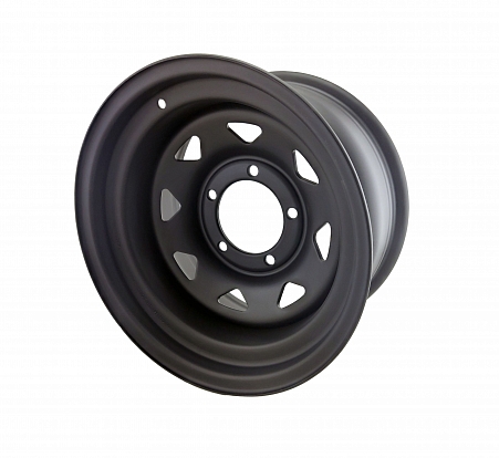 Wheel (black matte, steel) for UAZ 8x16/5x139,7 D110 ET0