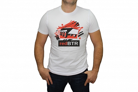 T-shirt redBTR white, size L