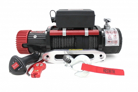 Winch redBTR series HUNTER 9500 lbs, 12V, 265:1 with synthetic rope