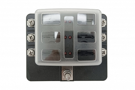 6-Way Fuse Block with protection cover 100A