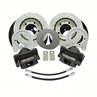 Комплект дисковых тормозов УАЗ (задний гибридный мост, Тимкен/Спайсер со стояночным тормозом на РК)